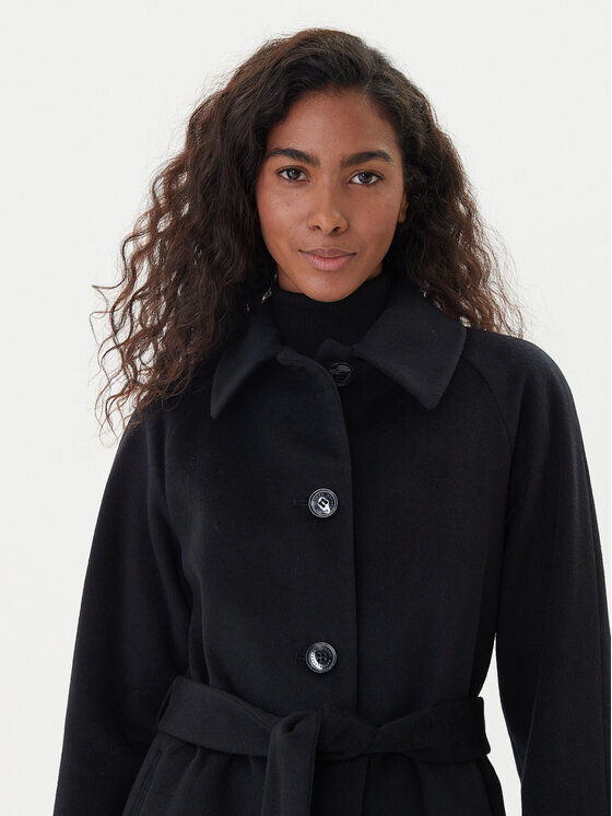 LAUREN RALPH LAUREN LAUREN RALPH LAUREN Płaszcz wełniany 297P04140001 Czarny Regular Fit