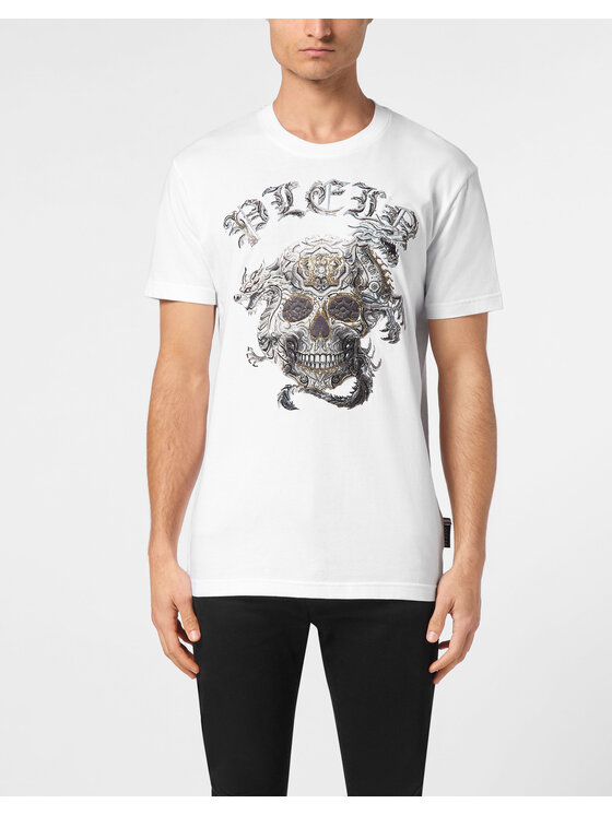 PHILIPP PLEIN PHILIPP PLEIN T-Shirt 14689 Biały Regular Fit