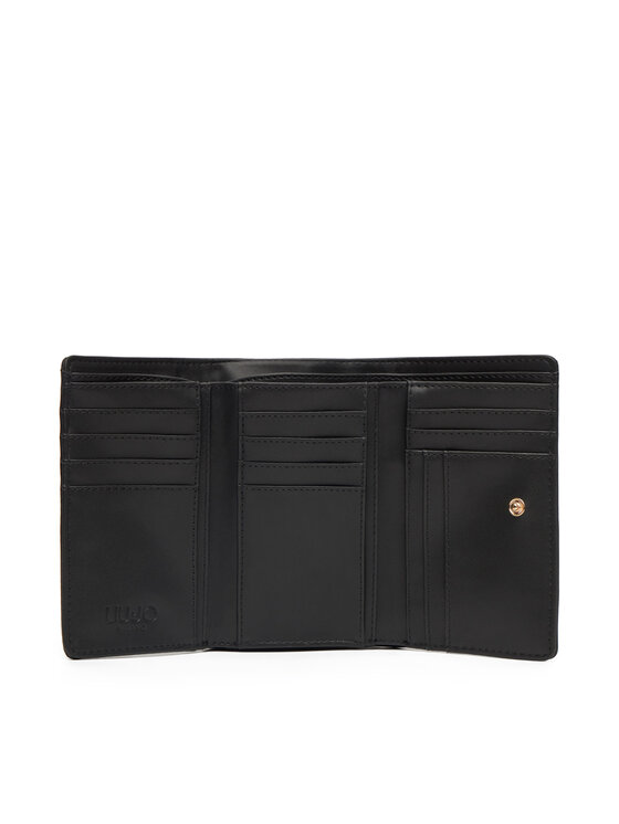 Liu Jo Liu Jo Голям дамски портфейл M Trifold AA5167 E0087 Черен