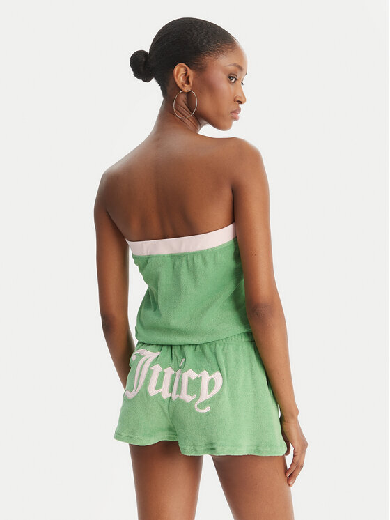 Juicy Couture Juicy Couture Overal Applique Terry JCWFP126316 Zelená Regular Fit