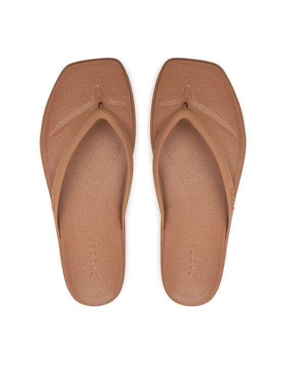 Crocs Crocs Čības uz pirksta Miami Square Flatform Flip 214161 Brūns