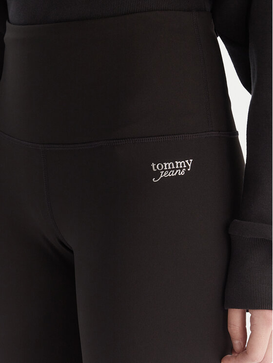 Tommy Jeans Tommy Jeans Leggings Silver Script DW0DW21830 Crna Slim Fit