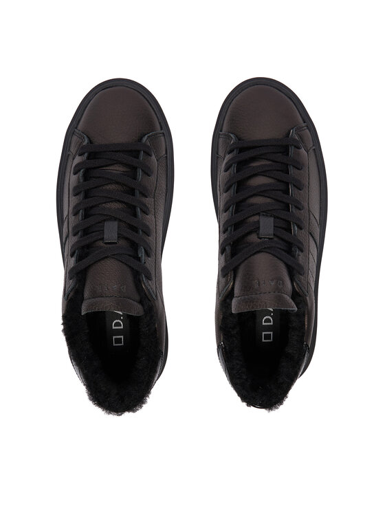 D.A.T.E. D.A.T.E. Sneakersy Hill Low Fur Platform W431-HPF-MN Czarny