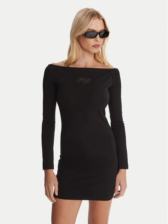 HUGO HUGO Повсякденна сукня Noffal_B 50546941 Чорний Slim Fit