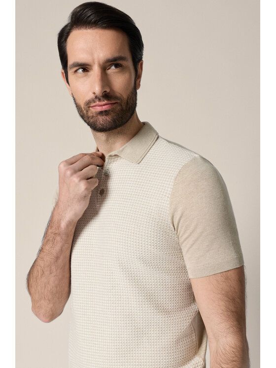 Lancerto Lancerto Polo Claudio PO073126000001 Beżowy Regular Fit