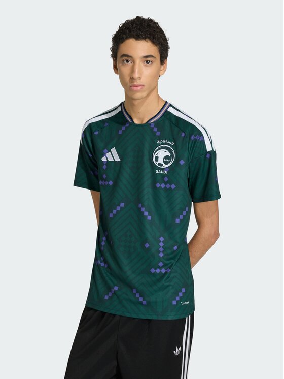 adidas adidas Koszulka techniczna Saudi Arabia Zielony Slim Fit