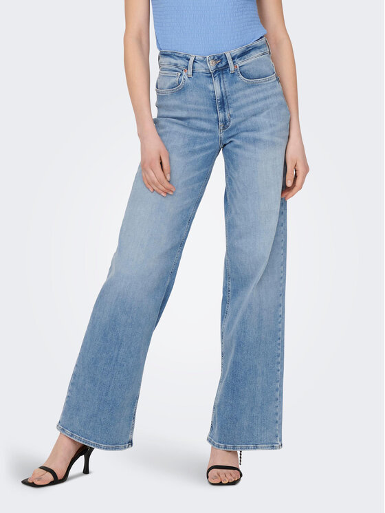 ONLY ONLY Jeansy Madison 15282975 Modrá Wide Leg