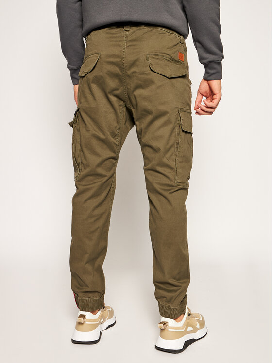 Alpha Industries Alpha Industries Joggery Airman 188201 Zielony Tapered Fit