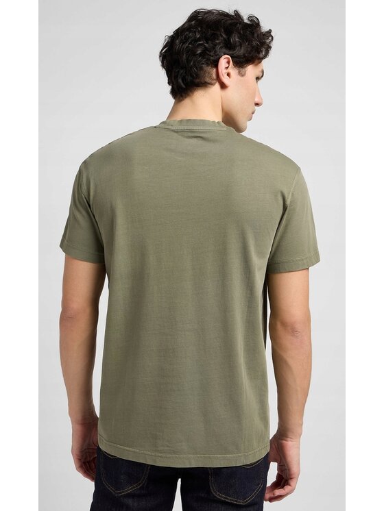 Lee Lee T-Shirt Relaxed Pocket Tee Zielony Relaxed Fit