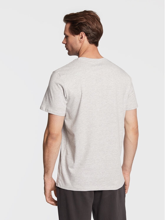 4F 4F T-Shirt H4Z22-TSM352 Szary Regular Fit