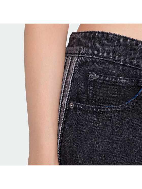 adidas adidas Дънкови шорти Firebird Jorts KD2916 Черен Oversize