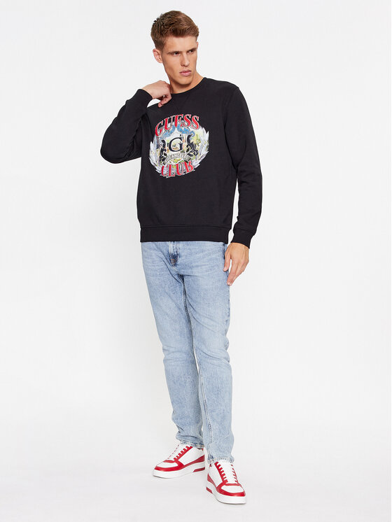 Guess Guess Sweatshirt M3BQ33 KBY51 Schwarz Regular Fit