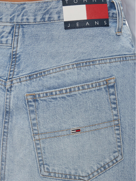 Tommy Jeans Tommy Jeans Fustă de blugi Mom Cut Out Wb Uh Skirt Ah7011 DW0DW17217 Albastru Slim Fit