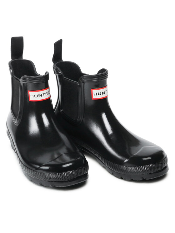 Hunter Hunter Гумени ботуши Original Chelsea Gloss WFS2078RGL Черен
