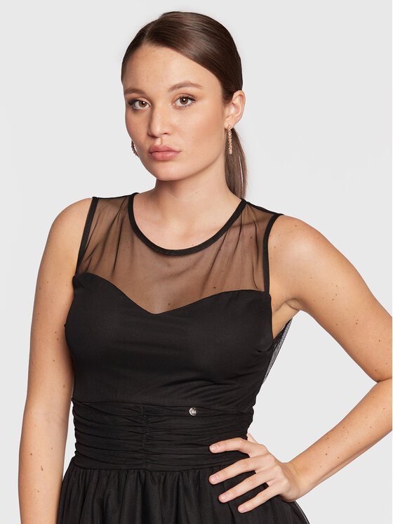 Rinascimento Rinascimento Cocktail obleka CFC0110240003 Črna Regular Fit