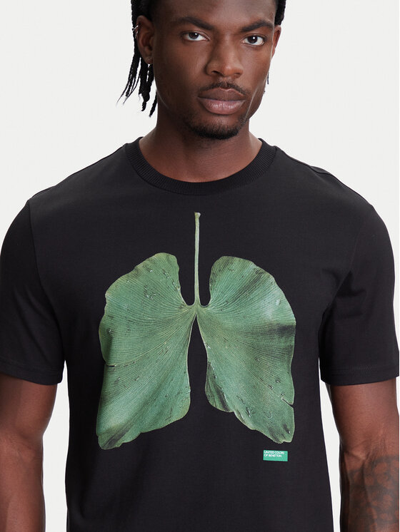 United Colors Of Benetton United Colors Of Benetton Majica 3BL0U10AG Črna Relaxed Fit