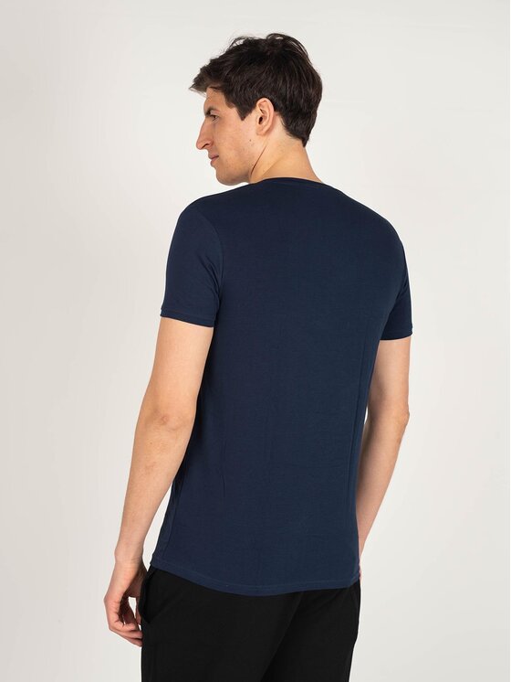 Iceberg Iceberg T-Shirt ICE1UTS02 Tmavomodrá Slim Fit