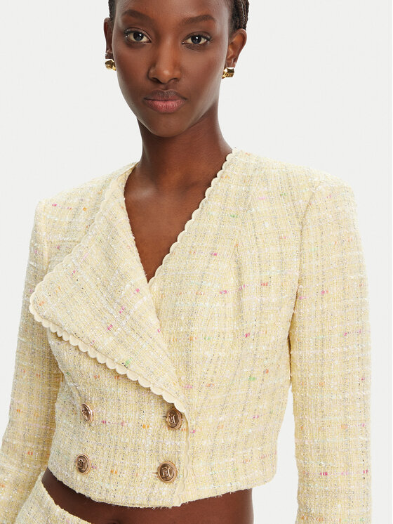 Elisabetta Franchi Elisabetta Franchi Švarkas GI-160-52E2-V600 Geltona Regular Fit