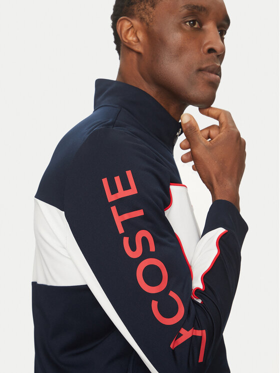 Lacoste Lacoste Tehnička majica dugih rukava SH8942 Tamnoplava Regular Fit