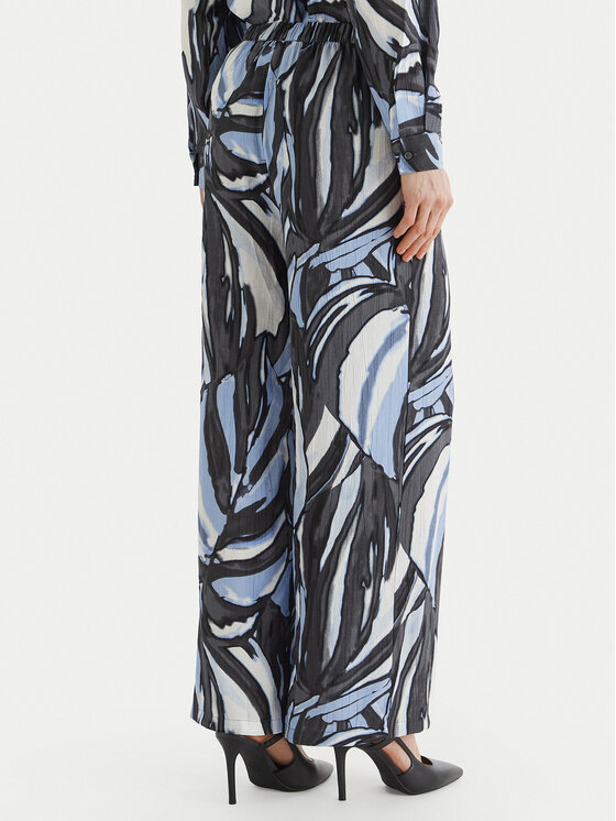 Vero Moda Vero Moda Kalhoty z materiálu Vera 10338759 Modrá Wide Leg