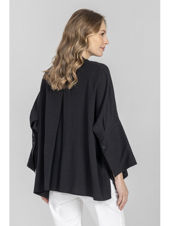 Deni Cler Milano Deni Cler Milano Bluzka T-DC-1335-F2-20-90-1 Czarny Oversize