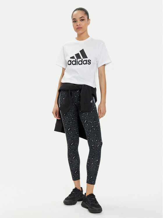 adidas adidas Футболка Floral Graphic Big Logo IN7314 Білий Regular Fit