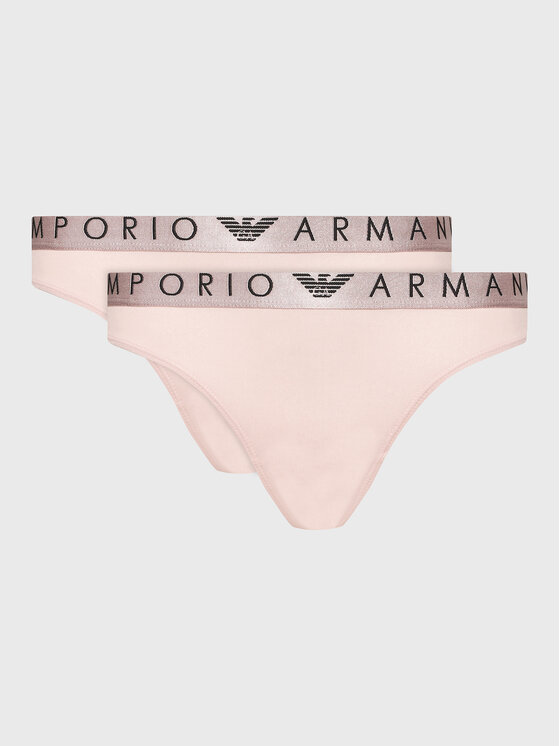 Emporio Armani Underwear Set 2 perechi de chiloți de damă clasici 163334 2F235 00470 Roz