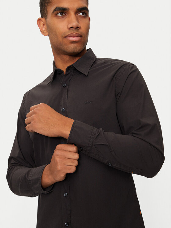 BOSS Boss Marškiniai 50518304 Juoda Regular Fit