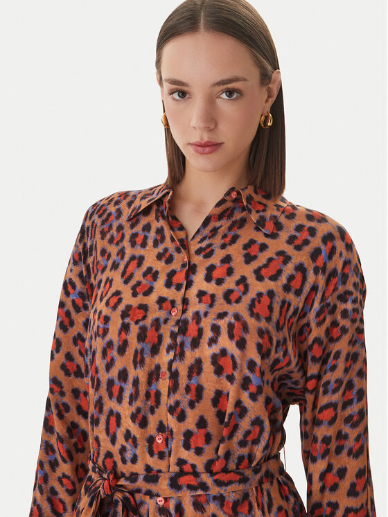 LOLA CASADEMUNT LOLA CASADEMUNT Сукня-сорочка MS2616017 Коричневий Regular Fit