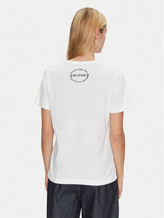 Munthe Munthe T-Shirt Fedelio 251110025160 Biały Regular Fit