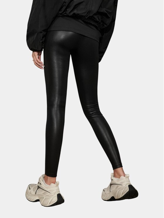 MADE BY SOCIETY MADE BY SOCIETY Spodnie materiałowe Pantaloni leggings - P26826 Czarny Basic Fit