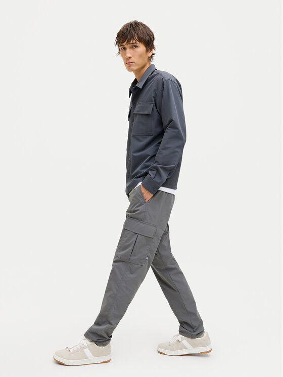 Jack & Jones Jack & Jones Pantaloni din material Kane 12278911 Gri Relaxed Fit