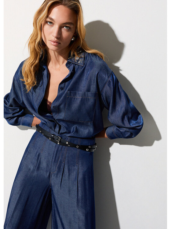Liu Jo Liu Jo Camicia UA6274D489477000 Blu Regular Fit