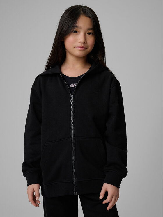 4F 4F Bluza BASIC+ Czarny Loose Fit