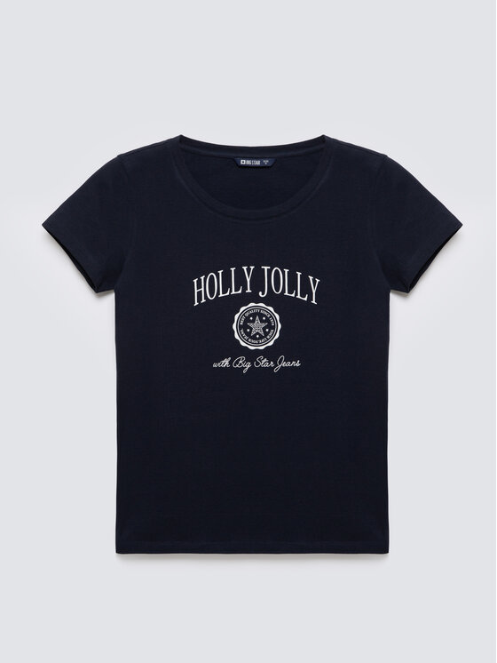 BIG STAR BIG STAR T-Shirt SERRA Granatowy Basic Fit