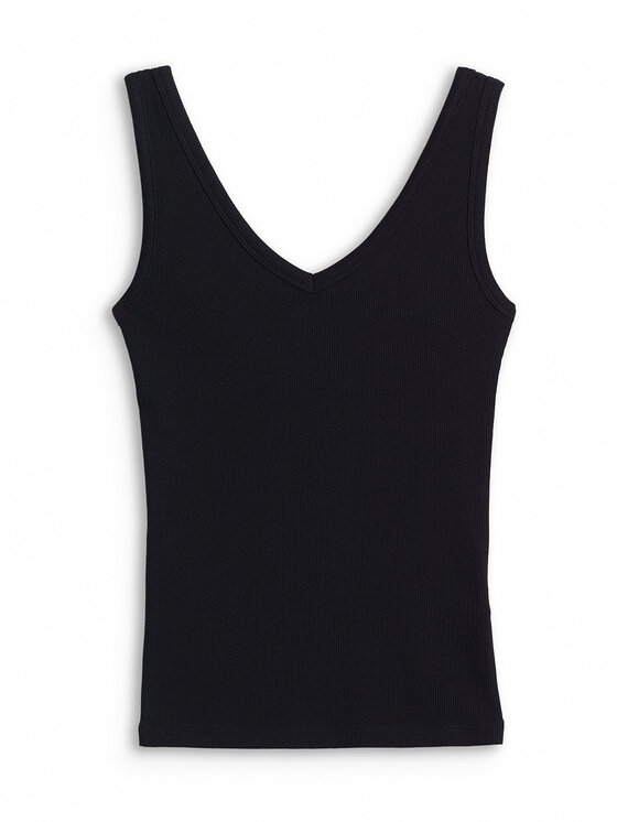 4F 4F Top ESSENTIAL Czarny Slim Fit