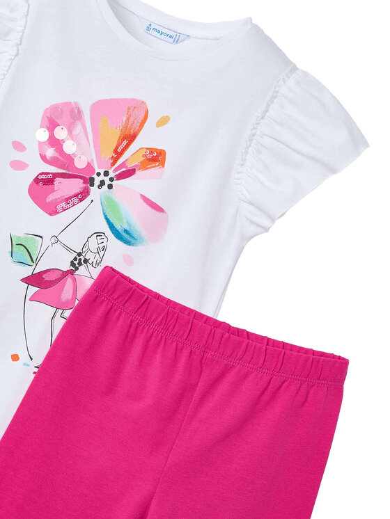 Mayoral Mayoral Set majica i leggins 3705 Ružičasta Regular Fit