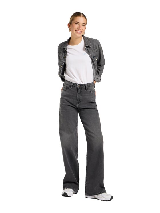 Lee Lee Jeansy 112370895 Szary Relaxed Fit