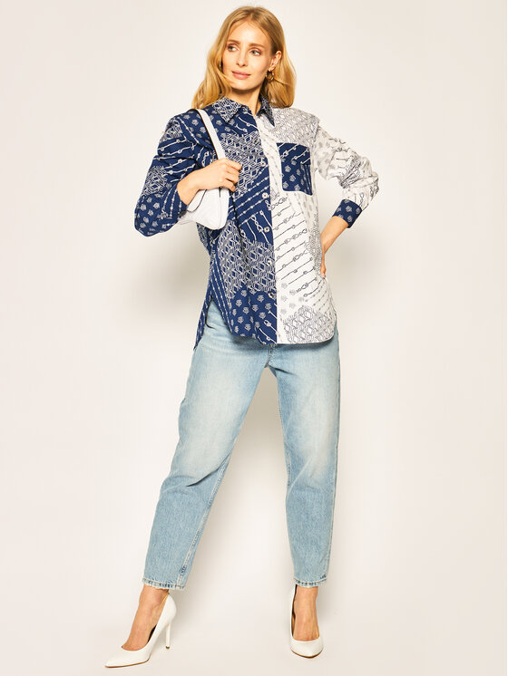 Tommy Hilfiger Tommy Hilfiger Košile Millie WW0WW27387 Tmavomodrá Regular Fit