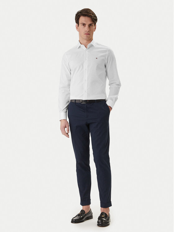 Tommy Hilfiger Tommy Hilfiger Koszula MW0MW38347 Biały Slim Fit