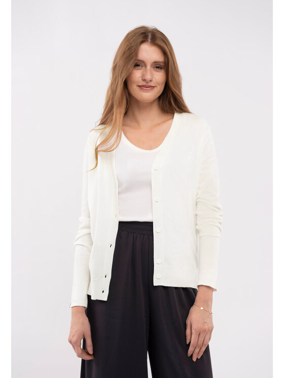 Volcano Volcano Sweter S-VIVI Écru Regular Fit