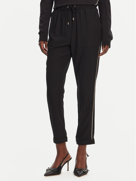 Liu Jo Sport Liu Jo Sport Riidest püksid TA5140 TS423 Must Regular Fit