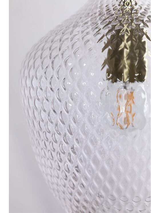 MIAhome MIAhome Lampa wisząca ze szklanym kloszem Yulen Złoty