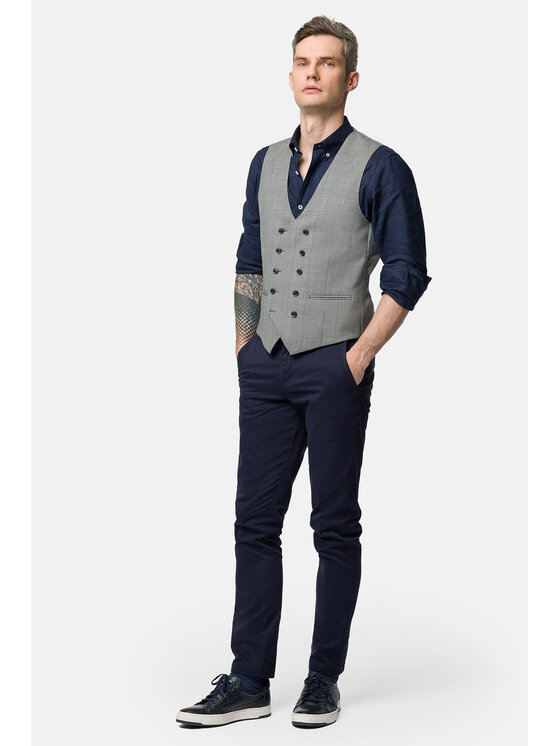 Lancerto Lancerto Kamizelka Calgary KA073123000002 Szary Slim Fit