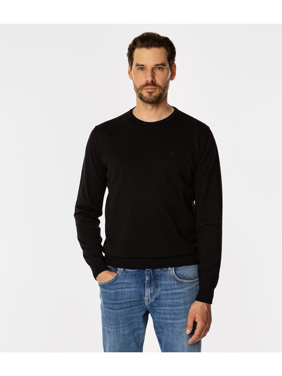 Lee Cooper Lee Cooper Sweter ADAM ORGANIC Czarny Regular Fit