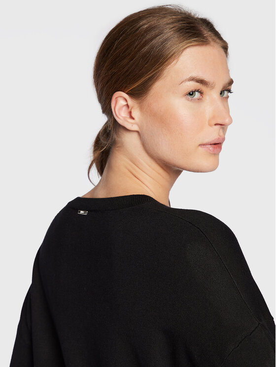 Vestito di maglia WF2441 MA49I Nero Regular Fit