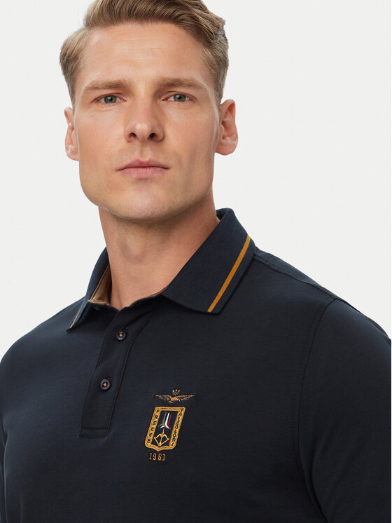 Aeronautica Militare Aeronautica Militare Polokošeľa 262PO1940UJ00663 Tmavomodrá Regular Fit