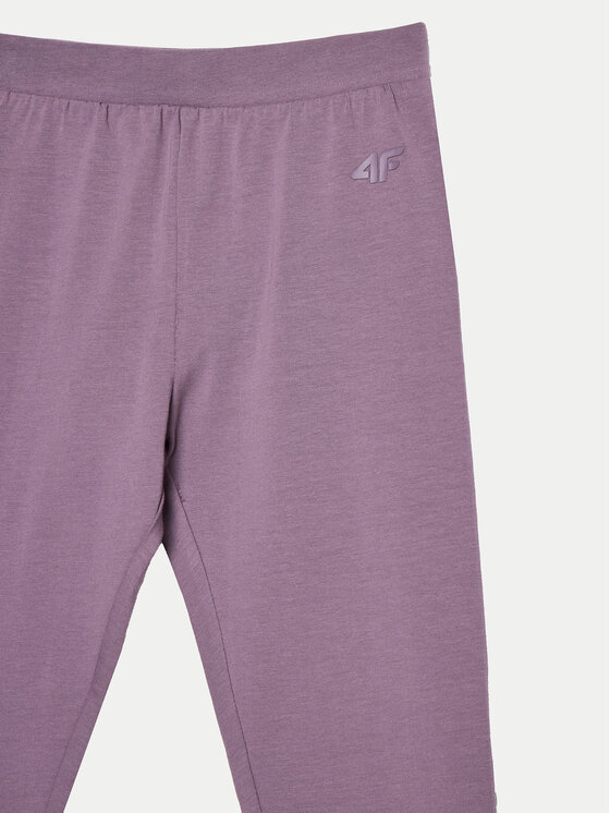 4F 4F Legginsy 4FJWMM00TTIGF178 Fioletowy Slim Fit