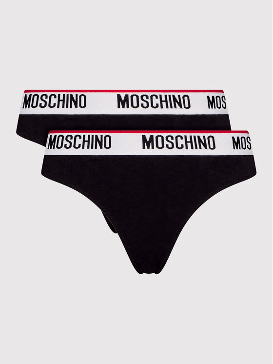 MOSCHINO Underwear & Swim Set 2 parov brazilskih spodnjih hlačk 4745 9003 Črna