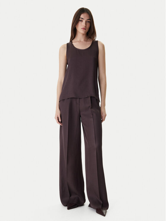 Marella Marella Текстилни панталони Emme by Marella Adito 2615131221 Кафяв Straight Fit
